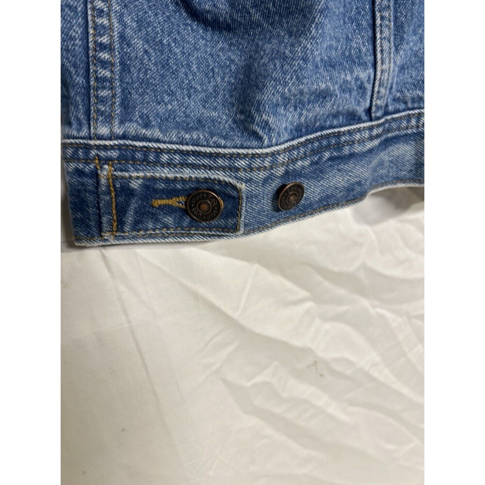 Vintage Levis Denim Jacket Mens Blue Jean Grunge 90s Y2K Pennsylvania Railroad - Picture 10 of 16